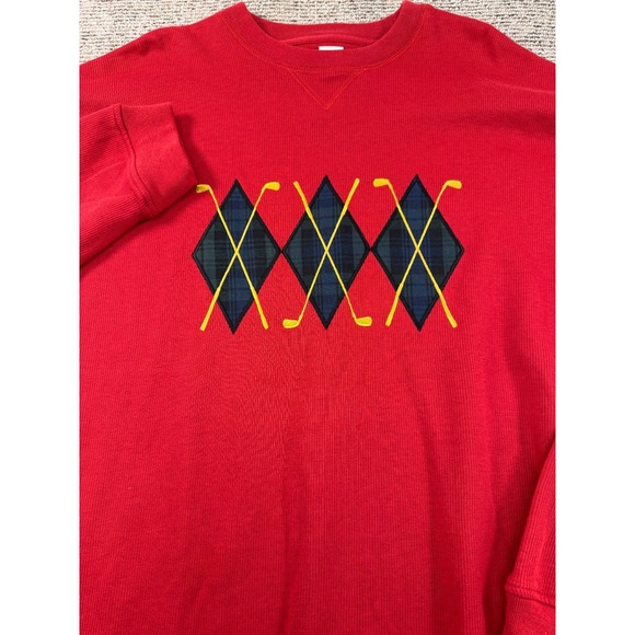 Grand Slam Other - VINTAGE Grand Slam Sweater Mens XL Red Knit Embroidered Golf Long Sleeve Adult